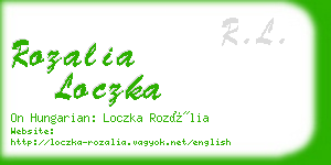 rozalia loczka business card